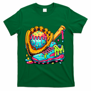 Ice Cream Drip Baseball Stuff T-Shirt - Green