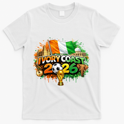 IVORY COAST North America Soccer Tournament 2026 T-Shirt - White