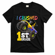 I Crushed Preschool Monster Truck Graduation Cap Gift T-Shirt - Black
