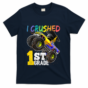 I Crushed Preschool Monster Truck Graduation Cap Gift T-Shirt - Navy