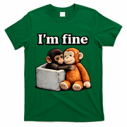 I'm Fine Monkey Punch Funny T-Shirt - Green