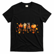 ItS Fall YAll Pumpkin Spice Latte Dog Miniature Schnauzer Funny Gift T-Shirt - Black