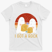 I Got A Rock Halloween Trick Or Treat Ghost T-Shirt - White