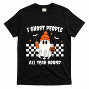 I Ghost People All Year Round Halloween Funny T-Shirt - Black
