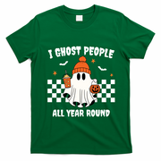 I Ghost People All Year Round Halloween Funny T-Shirt - Irish Green