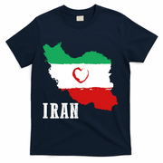 Iran Heart Map Pride For Patriotic Souls T-Shirt - Navy