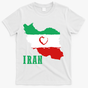 Iran Heart Map Pride For Patriotic Souls T-Shirt - White
