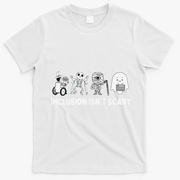 Inclusion Isnt Scary SLP Halloween Sped Teacher Inclusion T-Shirt - White
