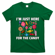 IM Just Here For The Candy Lollipop Sweets Gift Halloween T-Shirt - Irish Green