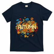 I Love Autumn Cute Gift T-Shirt - Navy