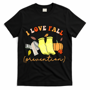 I Love Fall Prevention Halloween T-Shirt - Black