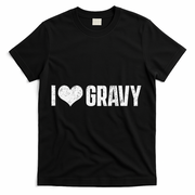 I Love Gravy Thanksgiving T-Shirt - Black