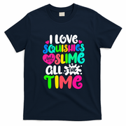 I Love Squishies And Slime Funny DIY Lovers T-Shirt - Navy Blue