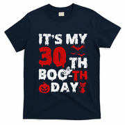 It’s My 30th Booth Day Scary 30th Birthday Halloween T-Shirt - Navy Blue