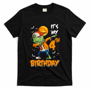 Its My 4th Birthday Dabbing Zombie Halloween Costume T-Shirt - Black