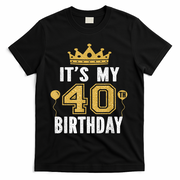 It's My 40th Birthday Gift For 40 Years Old Man And Woman T-Shirt - Black