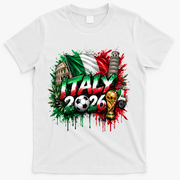 ITALY North America Soccer Tournament 2026 T-Shirt - White