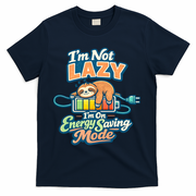 I'm Not Lazy I'm On Energy Saving Mode Funny Sloth T-Shirt - Navy
