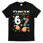 It's Okay To Be Different Six Seven Autism Awareness 6-7 T-Shirt - Black