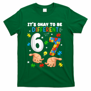 It's Okay To Be Different Six Seven Autism Awareness 6-7 T-Shirt - Green