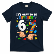 It's Okay To Be Different Six Seven Autism Awareness 6-7 T-Shirt - Navy