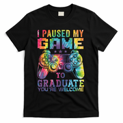 I Paused My Game To Graduate Video Gamer Graduation Men Boy T-Shirt - Black