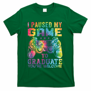 I Paused My Game To Graduate Video Gamer Graduation Men Boy T-Shirt - Green