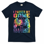 I Paused My Game To Graduate Video Gamer Graduation Men Boy T-Shirt - Navy