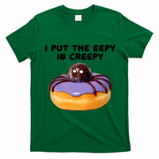 I Put The Eepy In Creepy Spider Donut Cake Halloween T-Shirt - Irish Green