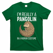 Im Really A Pangolin In A Human Costume Halloween T-Shirt - Irish Green