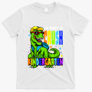 I'm Ready to Crush Kindergarten Dinosaur 1st Day of School T-Shirt - White