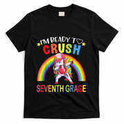 I'm Ready To Crush 7th Grade Dabbing Unicorn Back To School T-Shirt - Black