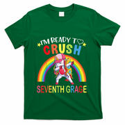 I'm Ready To Crush 7th Grade Dabbing Unicorn Back To School T-Shirt - Green