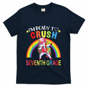 I'm Ready To Crush 7th Grade Dabbing Unicorn Back To School T-Shirt - Navy