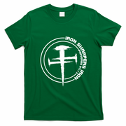 Iron Sharpens Iron Proverbs 27:17 Christian Quote T-Shirt - Irish Green