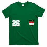Iraq Soccer Jersey 2026 Back And Front T-Shirt - Green