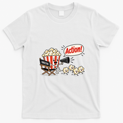 It's Showtime Movie Theater Popcorn Funny Meme T-Shirt - White