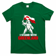 I Stand With Greenland Protest Arctic Polar Bear T-Shirt - Irish Green