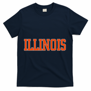 Illinois Throwback Classic Team Sports Varsity T-Shirt - Navy