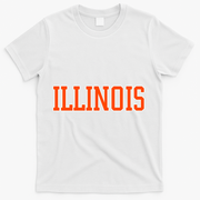 Illinois Throwback Classic Team Sports Varsity T-Shirt - White