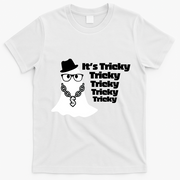 Its Tricky Tricky Tricky Ghost Boo Its Tricky Halloween T-Shirt - White