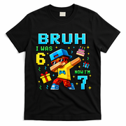 I Was 6 Now I'm 7 7th Birthday 67 Meme Boys Gaming T-Shirt - Black