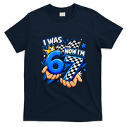 I Was 6 Now I'm 7 Birthday Celebration 67 Meme T-Shirt - Navy Blue