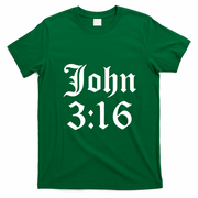 John 3:16 Christian Faith Inspirational T-Shirt - Irish Green