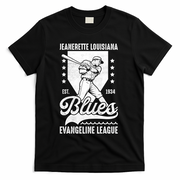 Jeanerette Blues Louisiana Vintage Baseball Team T-Shirt - Black