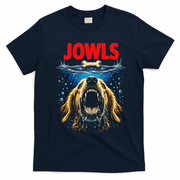Jowls Dog Movie Parody Poster Meme T-Shirt - Navy Blue