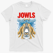 Jowls Dog Movie Parody Poster Meme T-Shirt - White