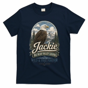 Jackie Eagle Big Bear Valley Legend Wild & Free Forever 2012-2026  T-Shirt - Navy Blue