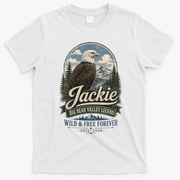 Jackie Eagle Big Bear Valley Legend Wild & Free Forever 2012-2026  T-Shirt - White