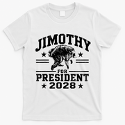 Jimothy For President 2028 Viral Racoon T-Shirt - White